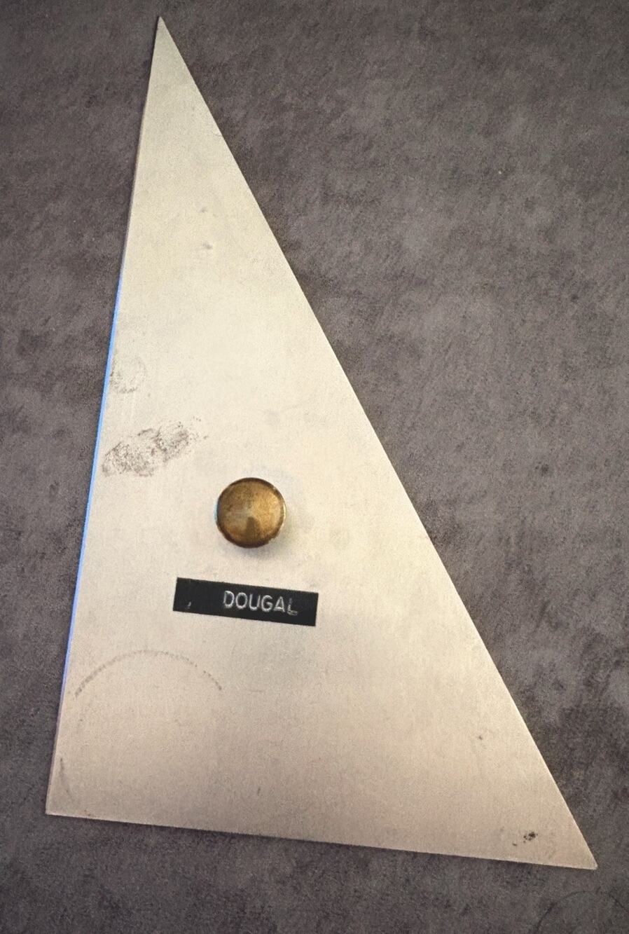 Engineering Drafting Tool Stainless Steel Triangle 9.5 Inch Vintage